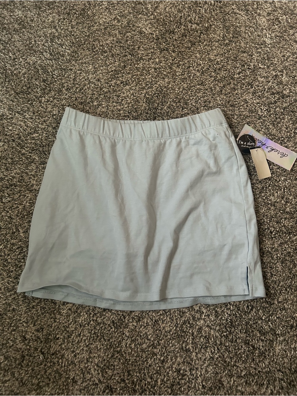 Derek Heart Light Blue Mini Skirt